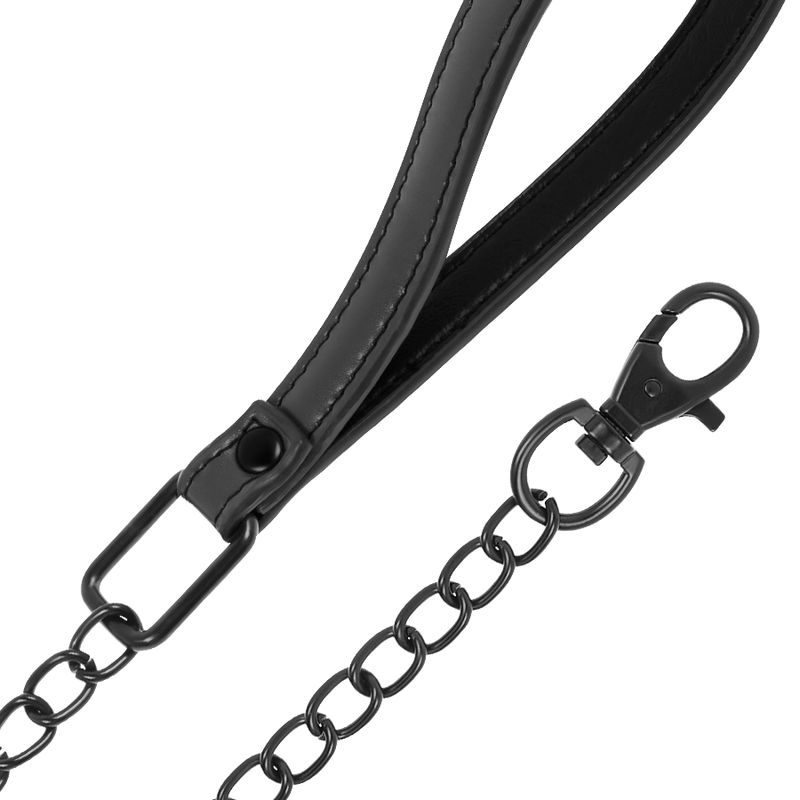 FETISH SUBMISSIVE - COLAR COM CORRENTE COM FORRO NEOPRENO - Sex Shop Sexy