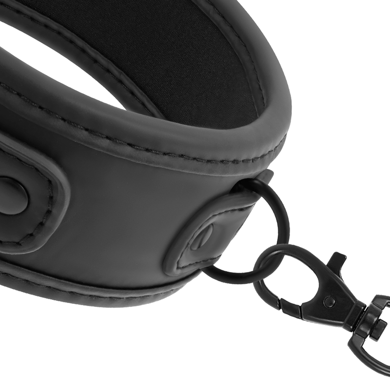 FETISH SUBMISSIVE - COLAR COM CORRENTE COM FORRO NEOPRENO - Sex Shop Sexy