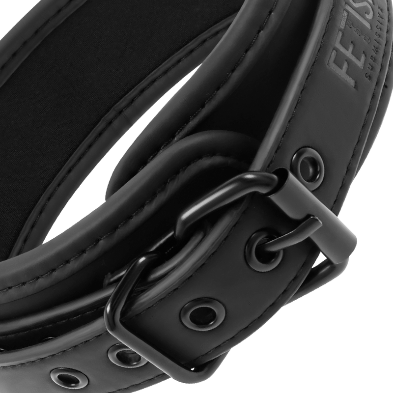 FETISH SUBMISSIVE - COLAR COM CORRENTE COM FORRO NEOPRENO - Sex Shop Sexy