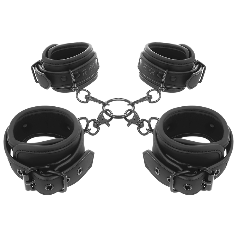 FETISH SUBMISSIVE - CONJUNTO ALGEMAS MÃOS E TORNOZELOS COM FORRO NEOPRENO - Sex Shop Sexy