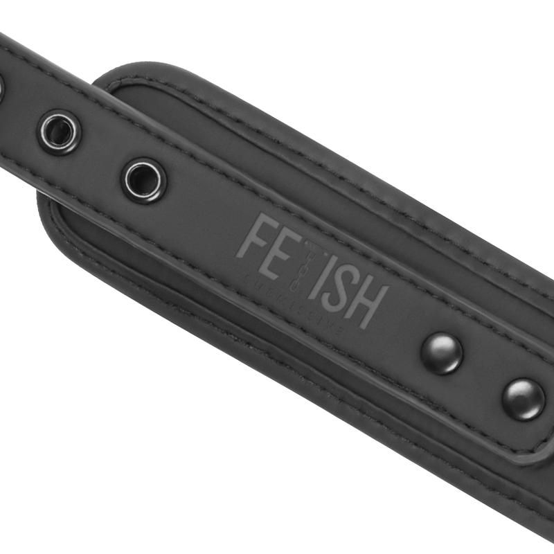 FETISH SUBMISSIVE - COLAR E ALGEMAS COURO VEGANO COM FORRO NEOPRENO - Sex Shop Sexy