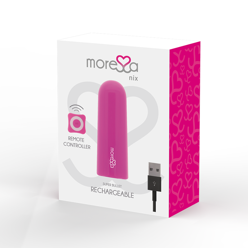 MORESSA - NIX POTENTE VIBRADOR MULTIJOGOS COM CONTROLO REMOTO ROSA