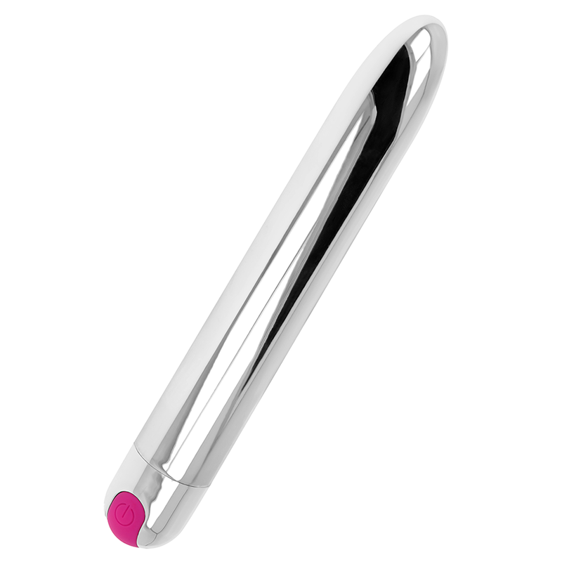 Ohmama - Vibrador Prata Recarregvel 10 Modos 18,5 Cm