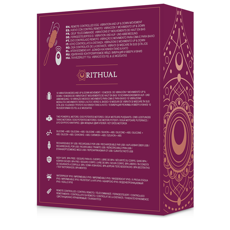 RITHUAL - REVA HUEVO CONTROLO REMOTO SISTEMA UP&DOWN + VIBRAÇÃO