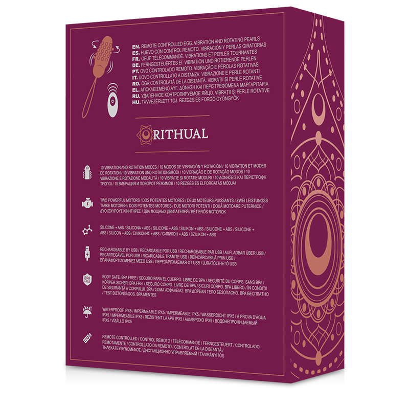 Rithual - Sita Ovo De Controle Remoto Rotao De Conta + Vibrao