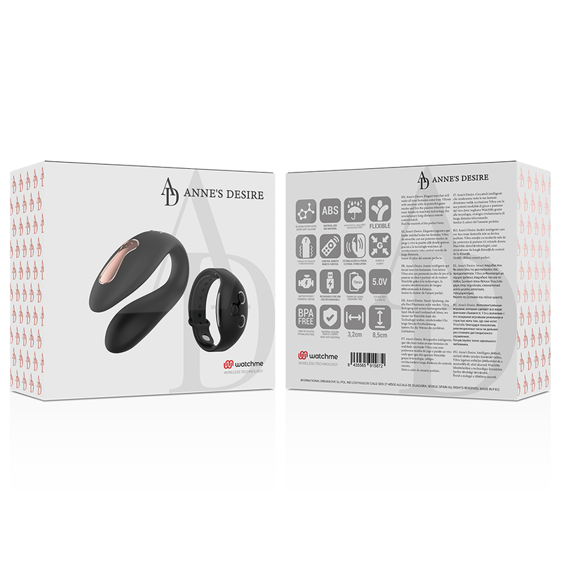 ANNE'S DESIRE - DUAL PLEASURE WITH WATCHME TECHNOLOGY BLACK