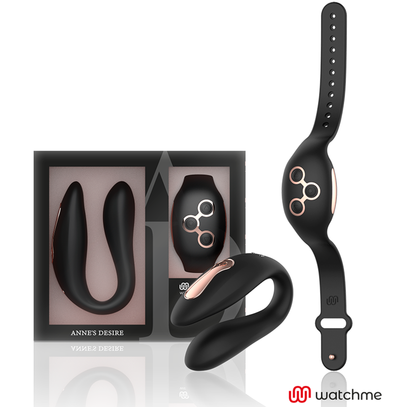 ANNE'S DESIRE - DUAL PLEASURE TECNOLOGIA WATCHME PRETO/DOURADO