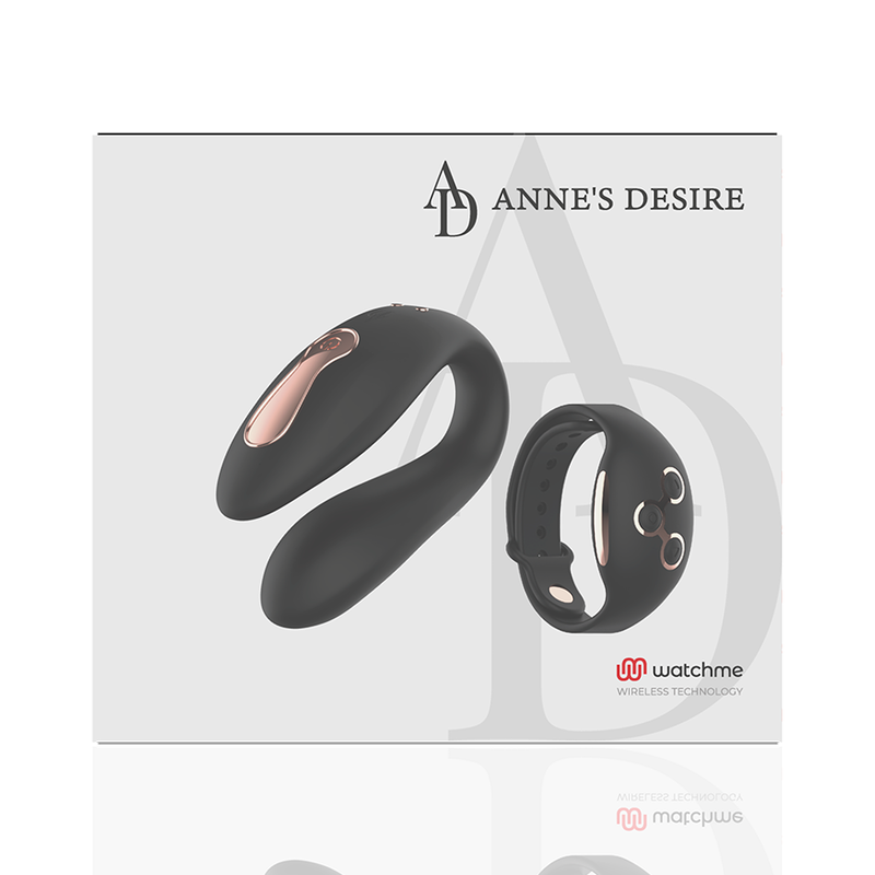 ANNE'S DESIRE - DUAL PLEASURE TECNOLOGIA WATCHME PRETO/DOURADO