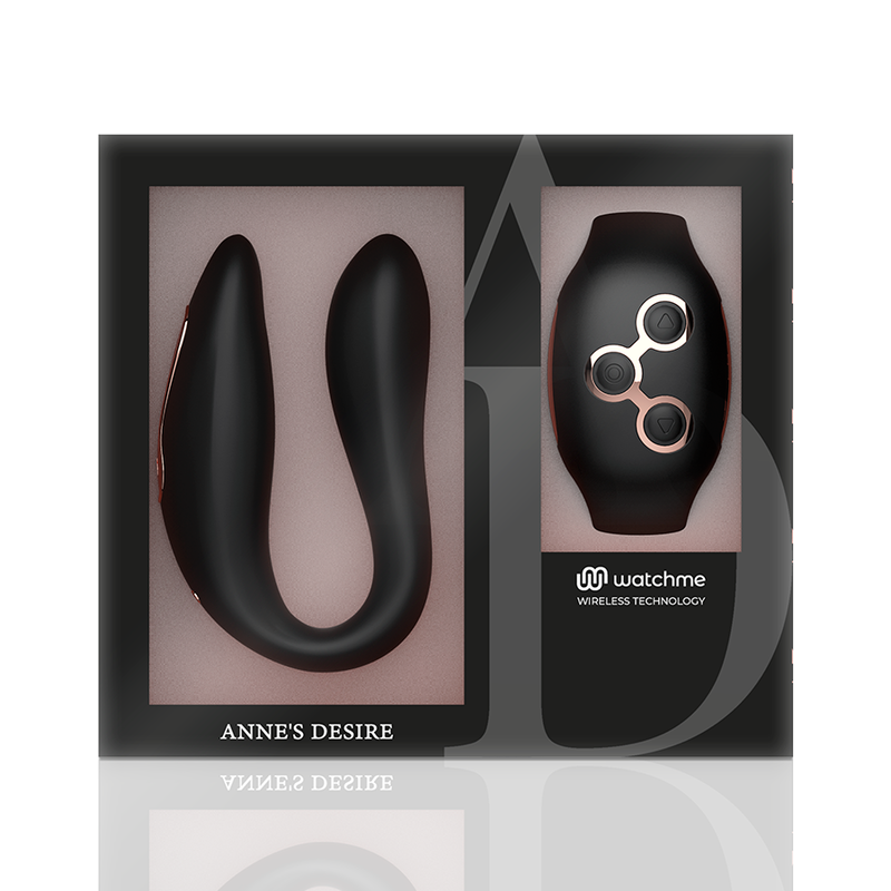 ANNE'S DESIRE - DUAL PLEASURE TECNOLOGIA WATCHME PRETO/DOURADO