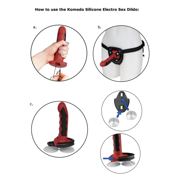 ELECTRASTIM - FUSION KOMODO DILDO EM SILICONE