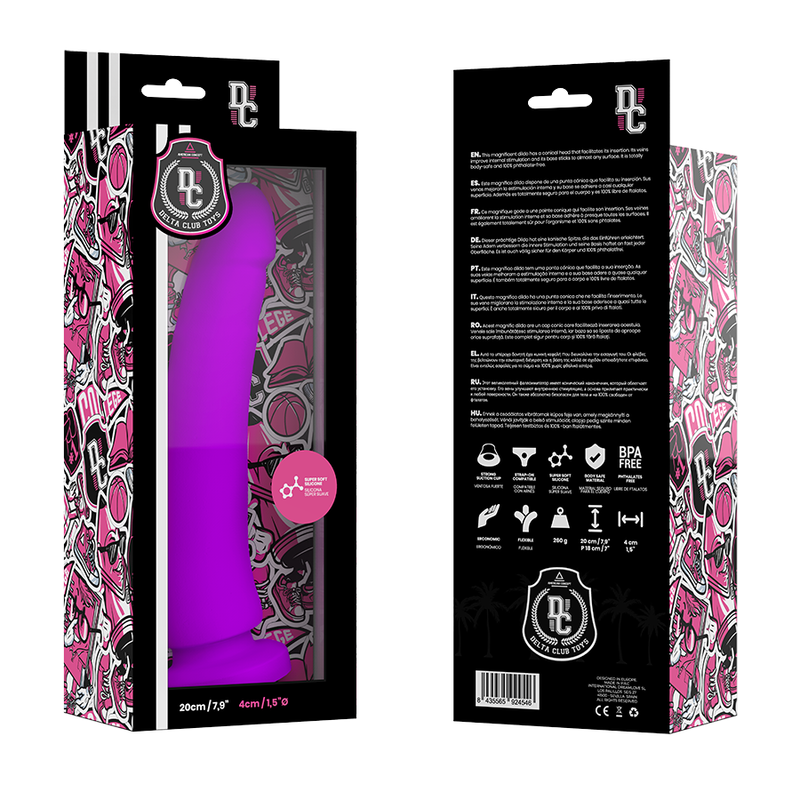 DELTA CLUB - DILDO SILICONE ROXO 20 CM x 4 CM