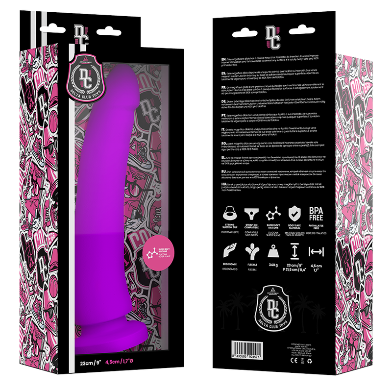 DELTA CLUB - DILDO SILICONE ROXO 23 CM x 4.5 CM