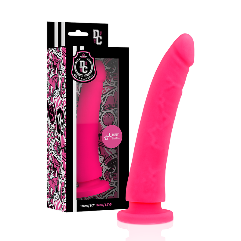 DELTA CLUB - TOYS ARNÊS + DILDO ROSA SILICONE MÉDICO 17 CM Ø 3 CM
