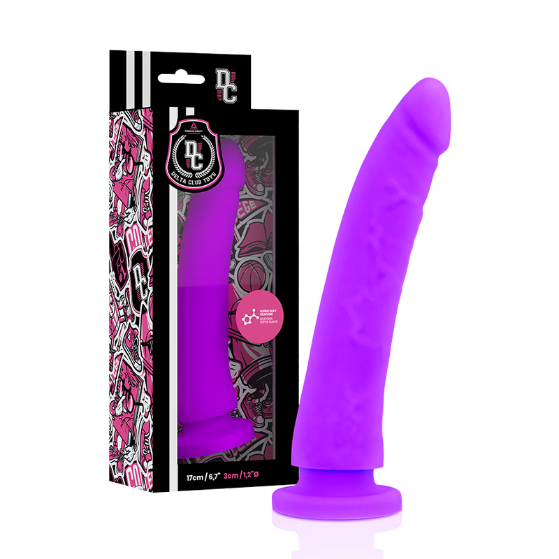 DELTA CLUB - TOYS HARNESS + PURPLE MEDICAL SILICONE DILDO 17 CM Ø 3 CM