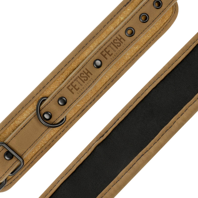 Fetish Submissive Origin - Algemas De Couro Veganas Com Forro De Neoprene