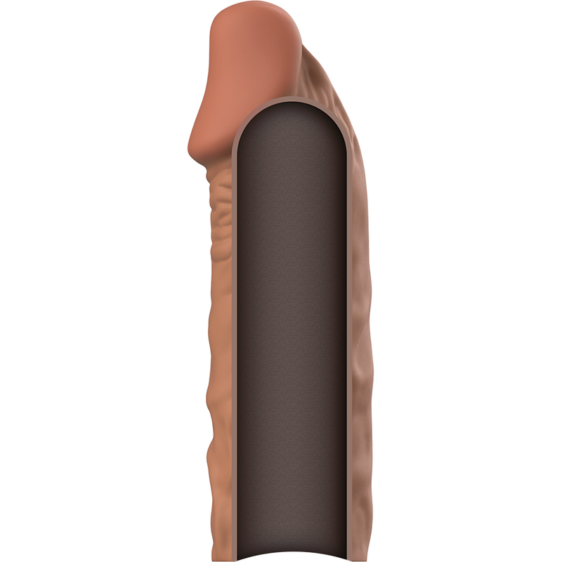 VIRILXL - EXTENSÃO DE PÊNIS LIQUID SILICONE V5 CASTANHO