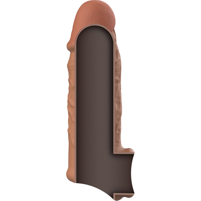 VIRILXL - EXTENSÃO DE PÊNIS LIQUID SILICONE V7 CASTANHO