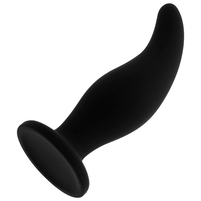OHMAMA - PLUG ANAL EM SILICONE CURVADO PONTO P 12 CM
