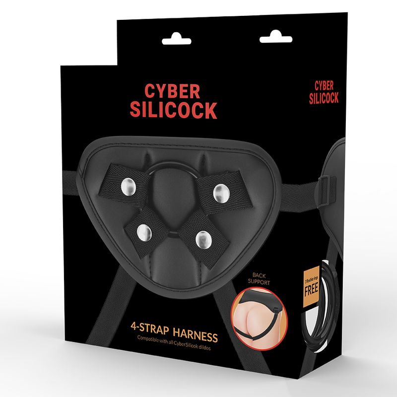 CYBER SILICOCK - ARNÊS COM 3 ANÉIS EM SILICONE