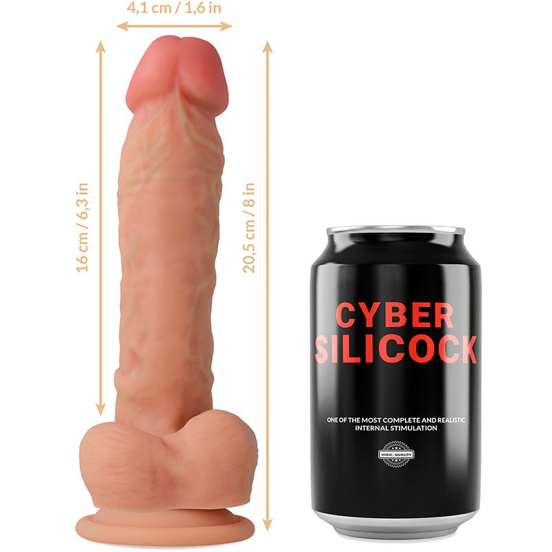 CYBER SILICOCK - ARNÊS SILICONE LÍQUIDA MAGNUS 20.5 CM Ø 4.1 CM