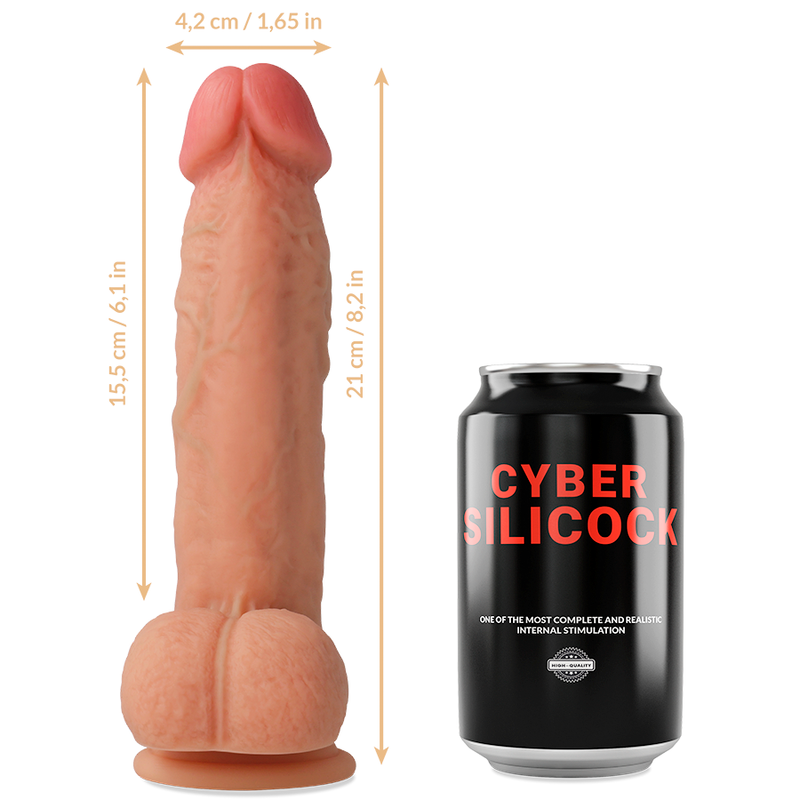 CYBER SILICOCK - ARNÊS SILICONE LÍQUIDA SAUL 15.5 CM Ø 4.2 CM