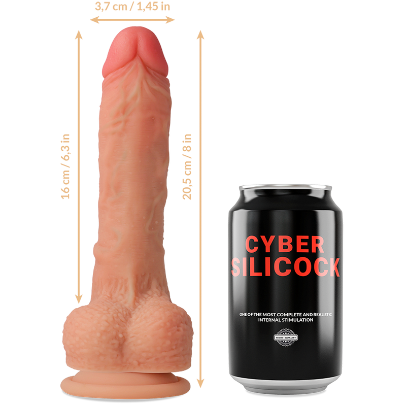 CYBER SILICOCK - ARNÊS SILICONE LÍQUIDA CONNOR 20.5 CM Ø 3.7 CM