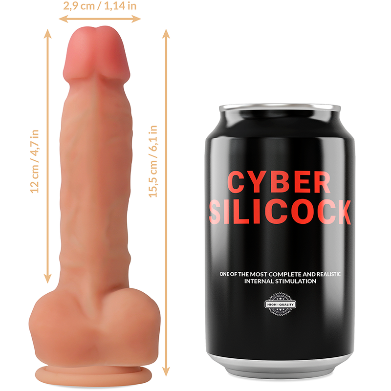 CYBER SILICOCK - ARNÊS SILICONE LÍQUIDA ANSEL 15.5 CM Ø 2.9 CM