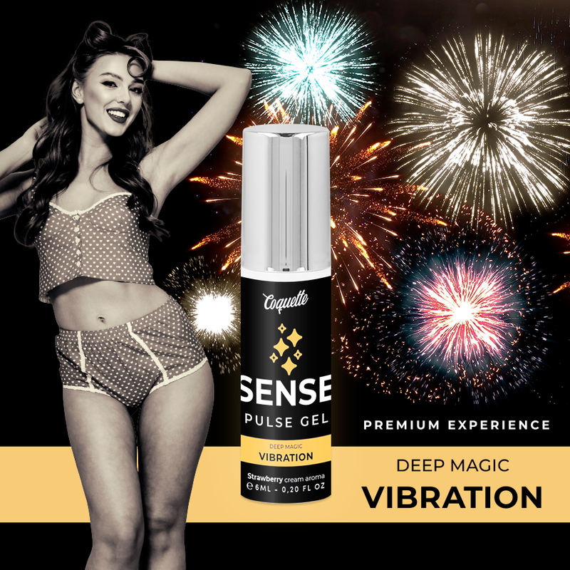 COQUETTE CHIC DESIRE - PULSE GEL MORANGO VIBRAÇÃO LÍQUIDA PREMIUM 6 ML