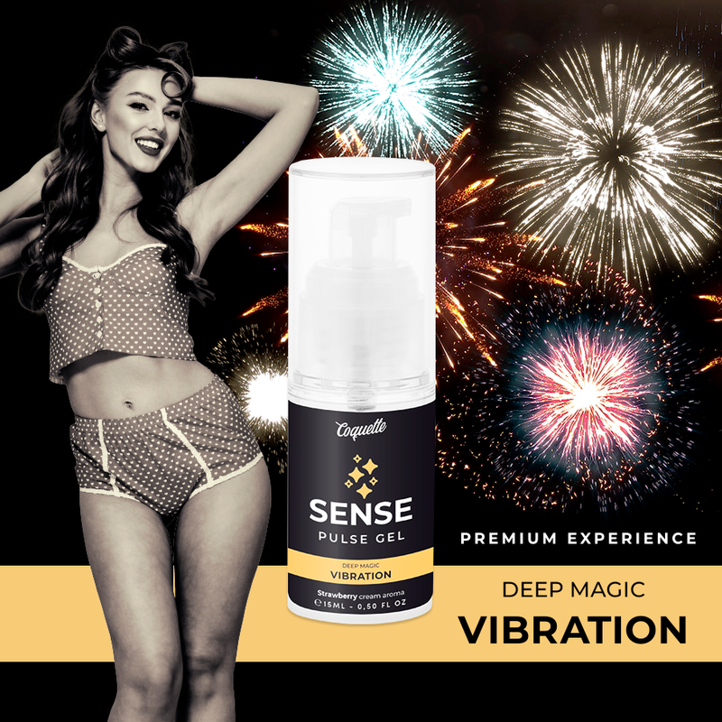 COQUETTE CHIC DESIRE - PULSE GEL MORANGO VIBRAÇÃO LÍQUIDA PREMIUM 15 ML
