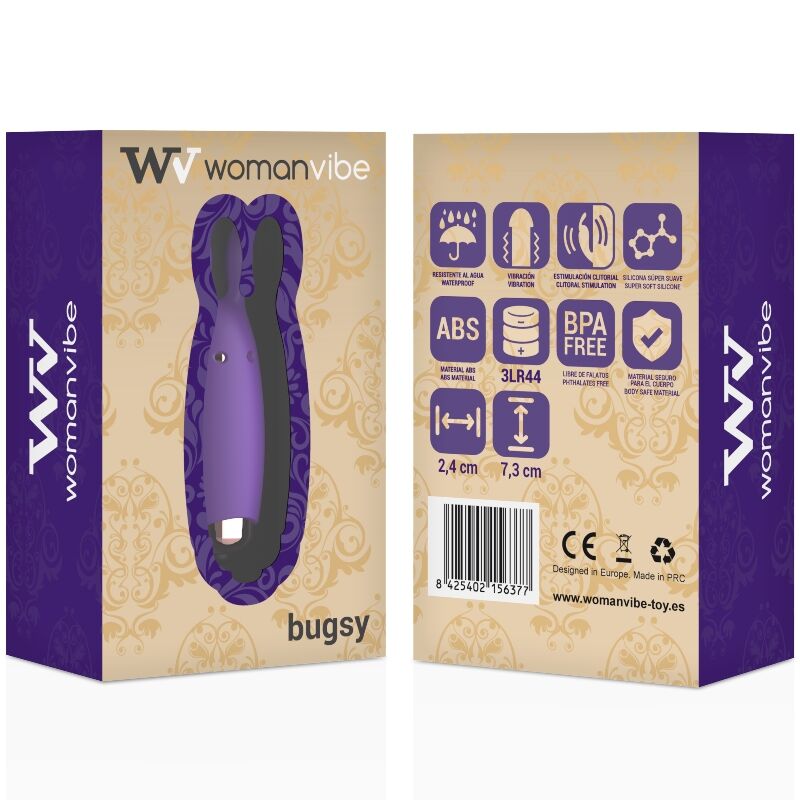 WOMANVIBE - BUGSY ESTIMULADOR COELHO SILICONE - Sex Shop Sexy