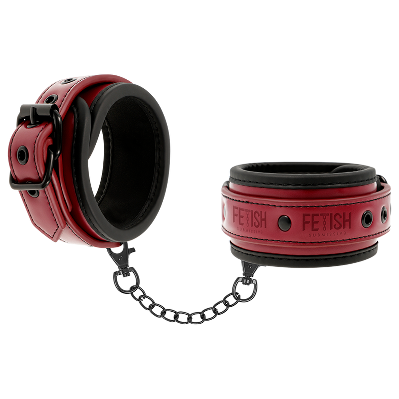 FETISH SUBMISSIVE DARK ROOM - ALGEMAS EM COURO VEGANO COM FORRO EM NEOPRENO