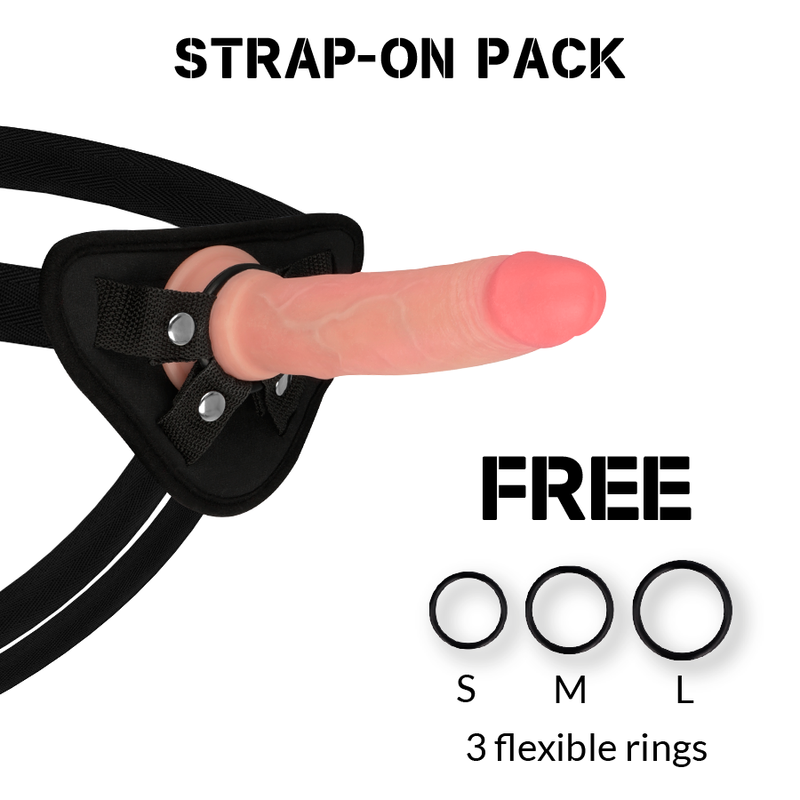 ROCKARMY - ARNÊS + DILDO PREMIUM SILICONE LÍQUIDA AVENGER 19 CM Ø 3.98 CM