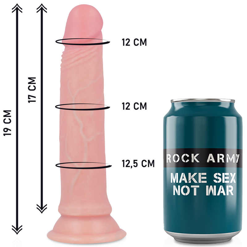 ROCKARMY - ARNÊS + DILDO PREMIUM SILICONE LÍQUIDA AVENGER 19 CM Ø 3.98 CM