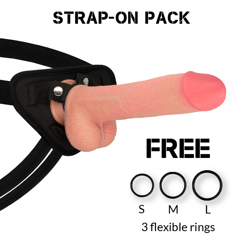 ROCKARMY - ARNÊS + DILDO PREMIUM SILICONE LÍQUIDA KINGCOBRA 24 CM Ø 4.77 CM
