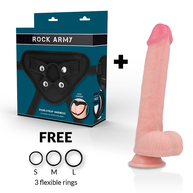 ROCKARMY - ARN S + DILDO SILICONA LÍQUIDO PREMIUM KINGCOBRA 24 CM -O- 4.77 CM