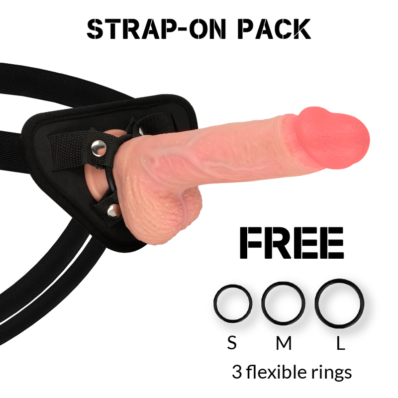 ROCKARMY - ARNÊS + DILDO PREMIUM SILICONE LÍQUIDA SPITFIRE 21 CM Ø 4.62 CM