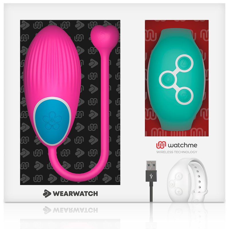 WEARWATCH - HUEVO CONTROLO REMOTO TECNOLOGIA WATCHME FUCSIA/ÁGUA MARINHA