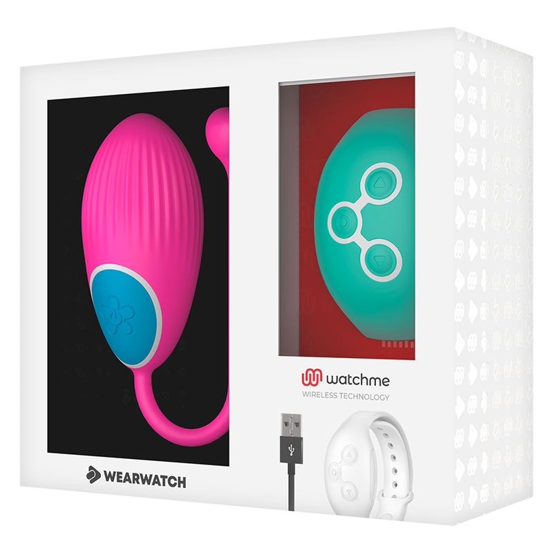 WEARWATCH - HUEVO CONTROLO REMOTO TECNOLOGIA WATCHME FUCSIA/ÁGUA MARINHA