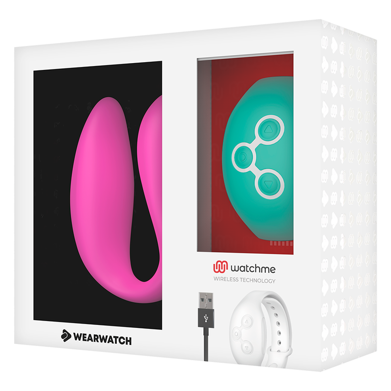 WEARWATCH - VIBRADOR DUAL TECNOLOGIA WATCHME FUCSIA/ÁGUA MARINHA