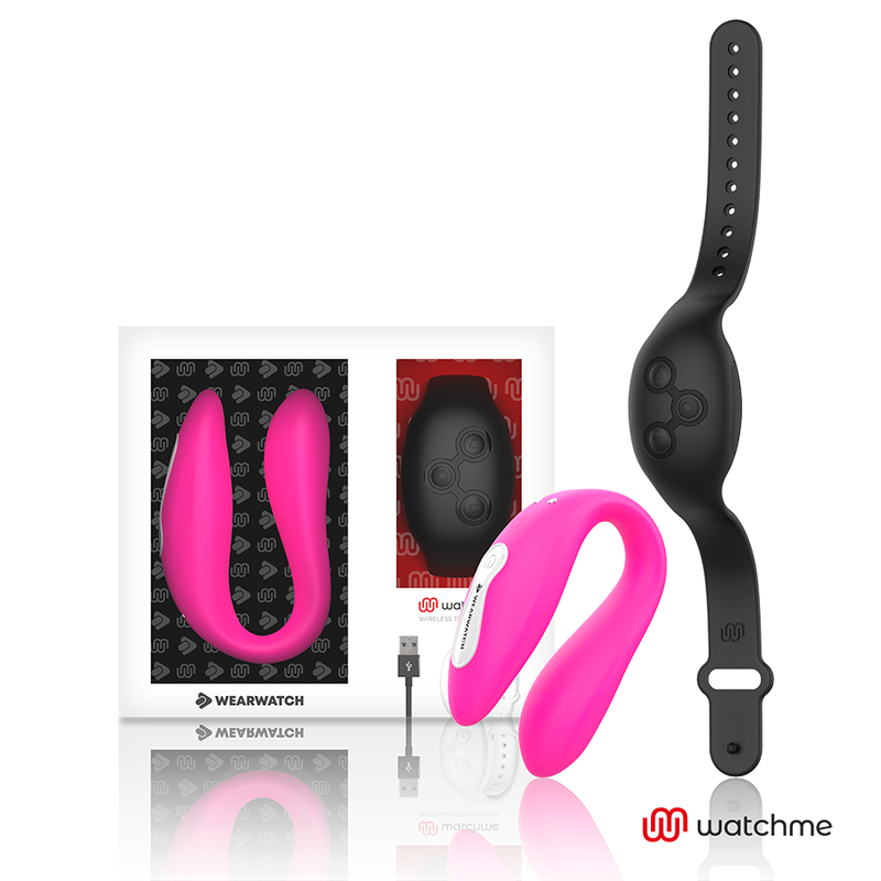 WEARWATCH - VIBRADOR DUAL TECNOLOGIA WATCHME FUCSIA/AZABACHE