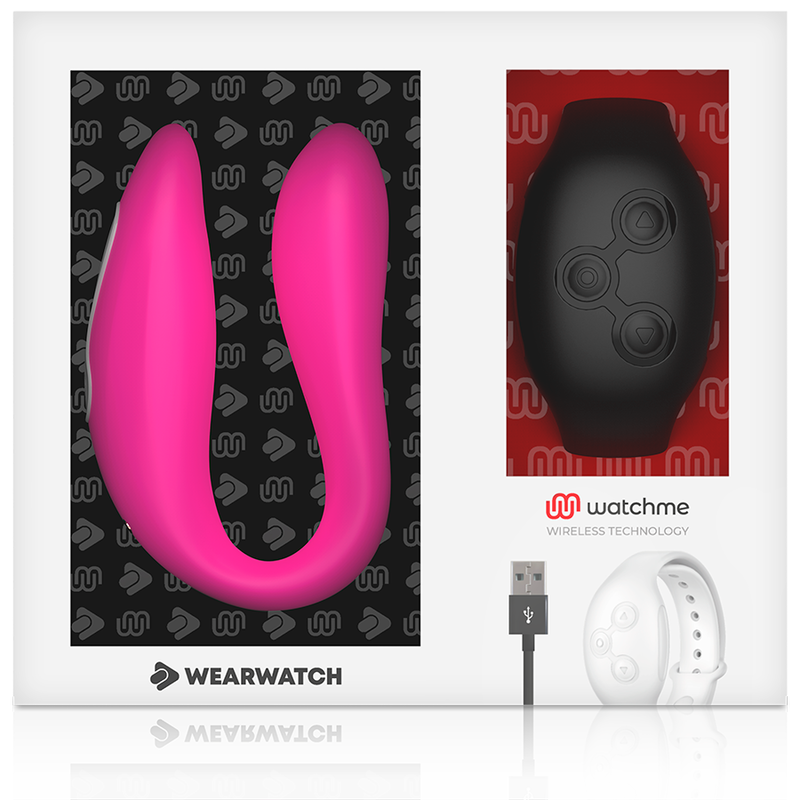WEARWATCH - VIBRADOR DUAL TECNOLOGIA WATCHME FUCSIA/AZABACHE