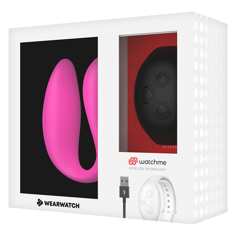 WEARWATCH - VIBRADOR DUAL TECNOLOGIA WATCHME FUCSIA/AZABACHE
