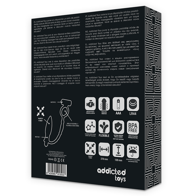 ADDICTED TOYS - PLUG ANAL COM ANEL VIBRADOR