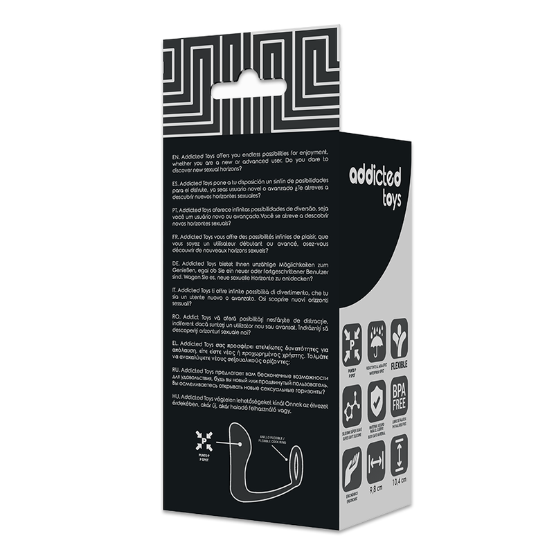 ADDICTED TOYS - PLUG ANAL COM ANEL EM SILICONE PRETO