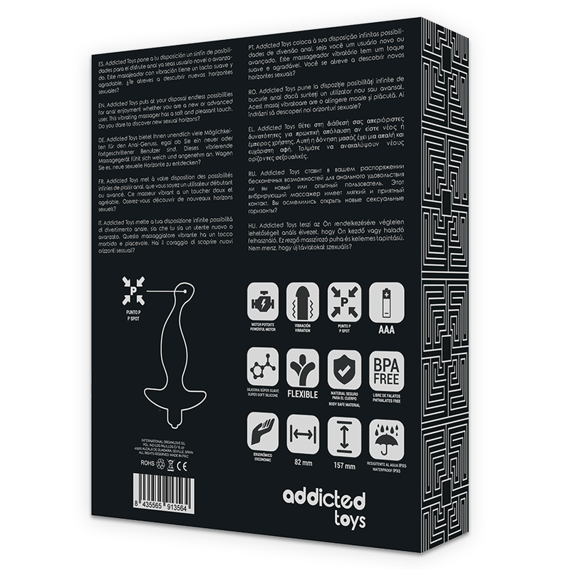 Addicted Toys - Massager Anal Com Vibrationmodel Preto 1