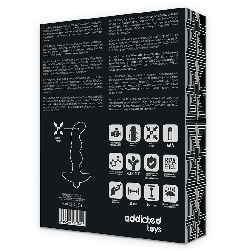 Addicted Toys - Massager Anal Com Vibrao Preta Modelo 2
