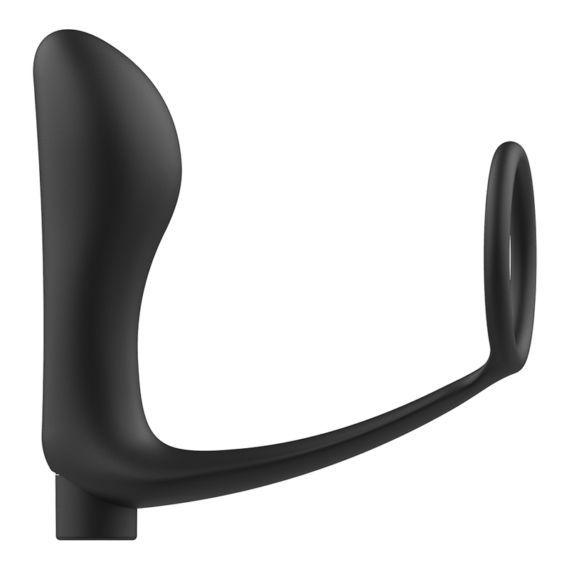 ADDICTED TOYS - ANEL PARA PÊNIS COM PLUG ANAL COM CONTROLO REMOTO RECARREGÁVEL PRETO