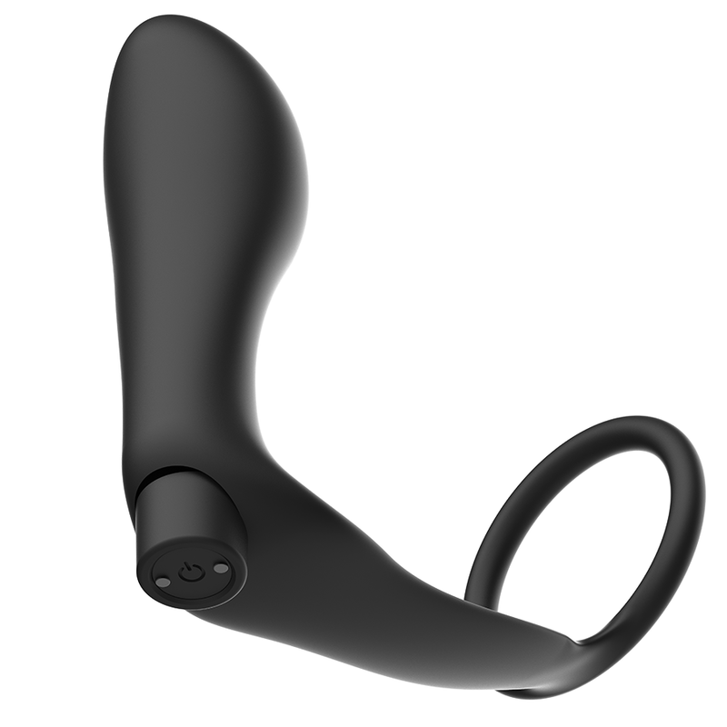ADDICTED TOYS - ANEL PARA PÊNIS COM PLUG ANAL COM CONTROLO REMOTO RECARREGÁVEL PRETO
