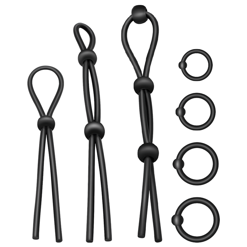 ADDICTED TOYS - KIT COM 7 ANÉIS DE SILICONE FLEXÍVEL